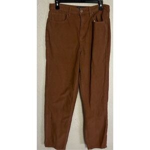 Indigo Rising Women's‎ Brown Corduroy Straight Leg Pants Size 28 Mid Rise